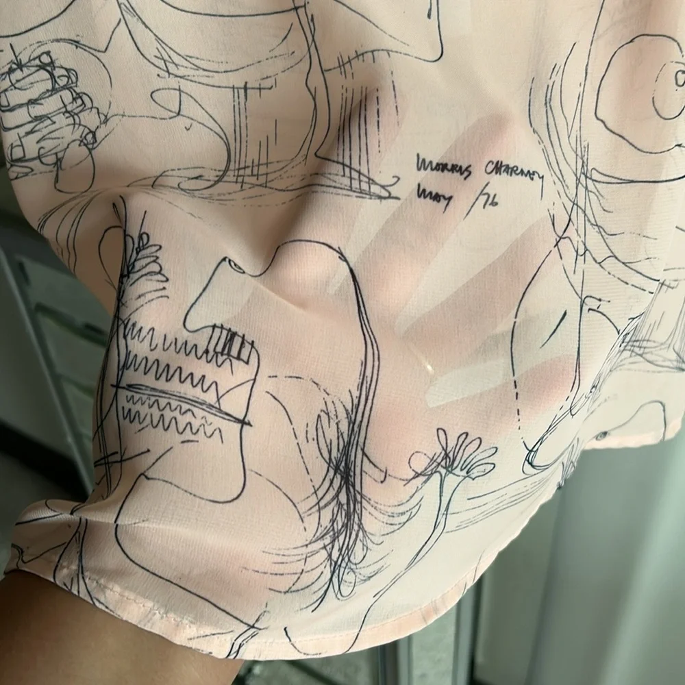 American Apparel | Womens Chiffon Morris Charney 1976 Sketch Cami Tank - Size M - Picture 6 of 9